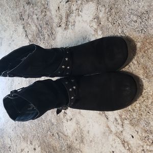 11 Wonder Nation Star Strap Black Boots